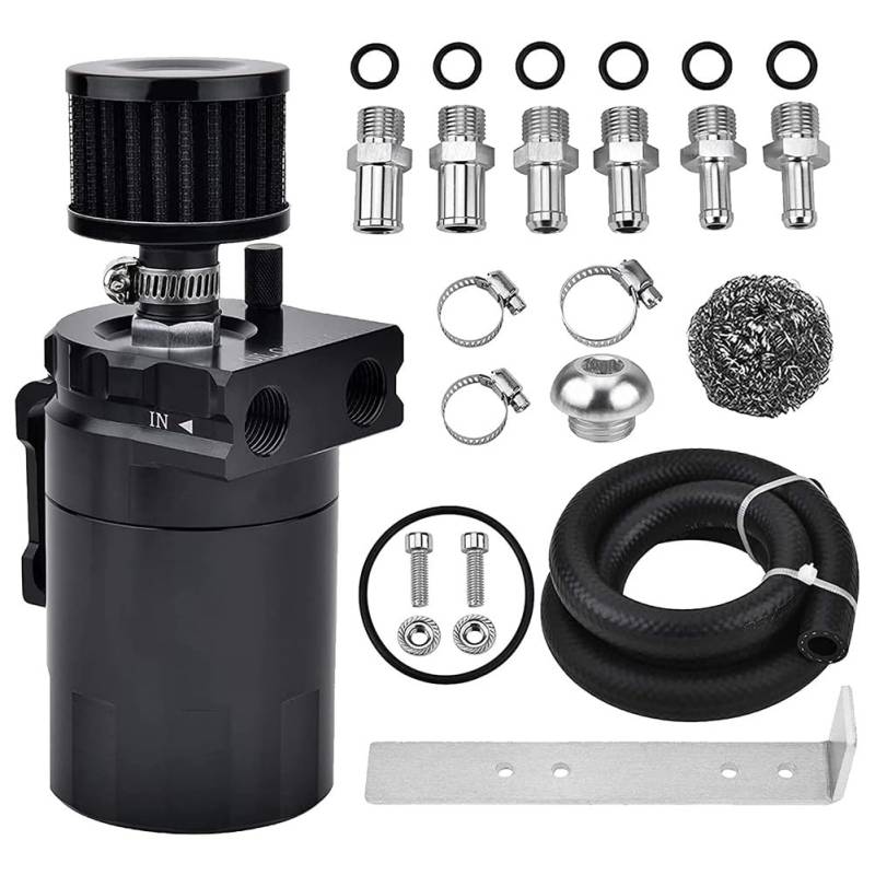 Vocdikficy Universal Auto Breathe Oil Catch Kit mit Luftfilter Ölauffangbehälter Luftfilter Belüftung Öltopf von Vocdikficy