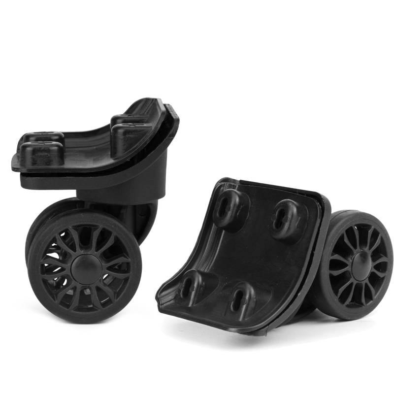 Volein Koffer Ersatzrollen 1 Pair Schwarz Kofferrollen Schwenkräder Gepäckräder mit 4 Schraublöchern（V149-B,1 Pair) von Volein