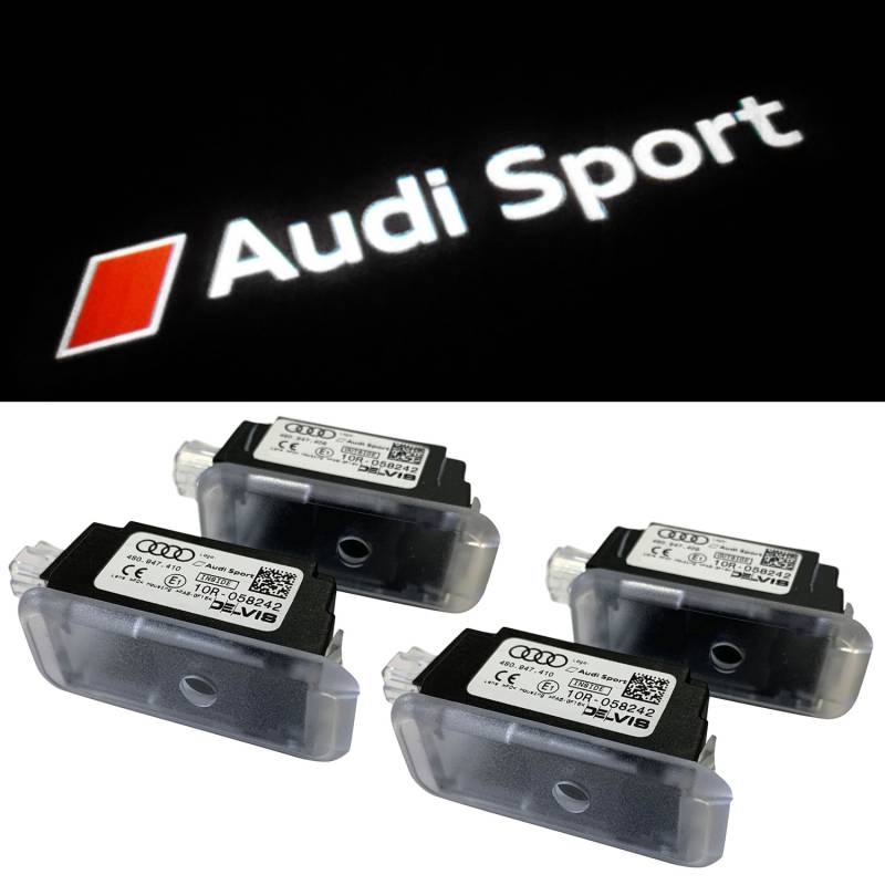 4x Original Audi Sport LED Einstiegsbeleuchtung Tür Logo Projektor VIELE AUDI von Volkswagen AG