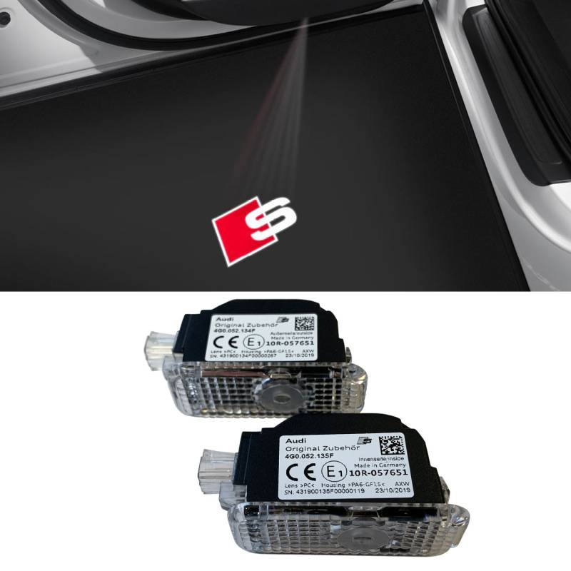 Original Audi "S" Sport LED Einstiegsbeleuchtung Tür Logo Projektor viele Audi´s von Volkswagen AG