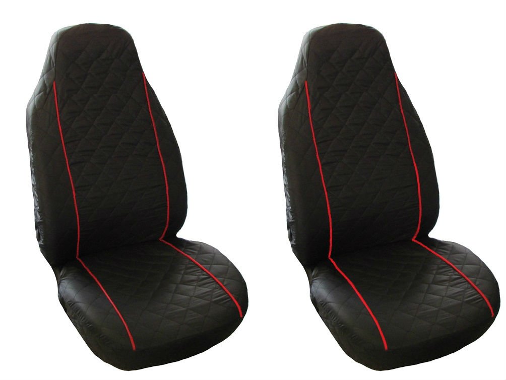 Bezüge Universal Sitzbezüge für Volkswagen Golf Passat Sharan Bora Polo Caddy schwarz rot 2Â 3 4â 5Â Paspelierung von Volkswagen