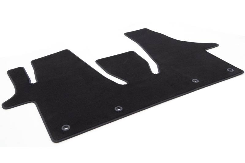 kh Teile Fußmatte passend für T5 T6 Velours Automatte Premium Qualität Stoffmatte 1-teilig schwarz Nubukledereinfassung von kh Teile