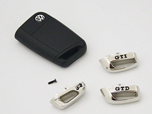 Volkswagen Kappe für Schlüssel GTD/GTI/R Original VW Chrom/Schwarz Kappe Autoschlüssel (R) von Volkswagen