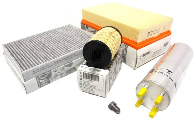 Original VW T5 Diesel Inspektionspaket Filter KIT T5 7H Service Öl Pollen Kraftstoff Luftfilter TDI 2.5L Motor Multivan Caravelle Kasten Kombi Pritsche von Volkswagen