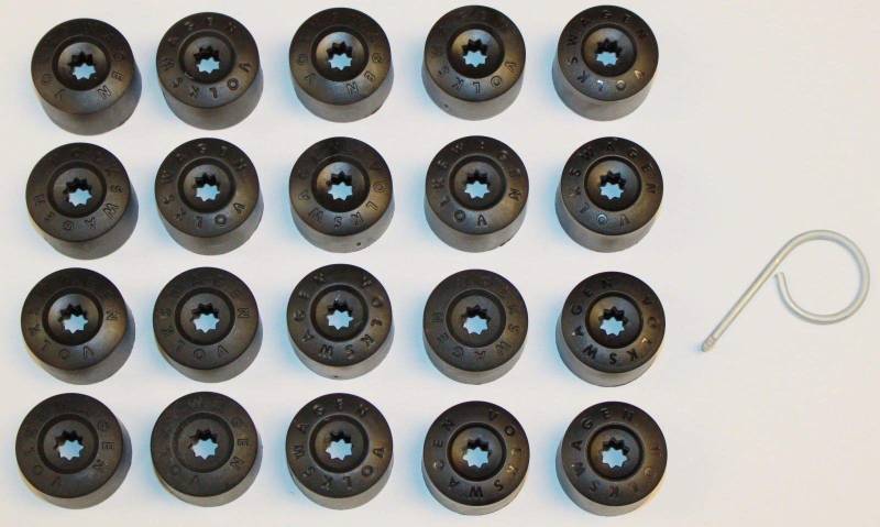 Original VW Volkswagen Radnabenkappen für Alufelgen 17 mm von Volkswagen