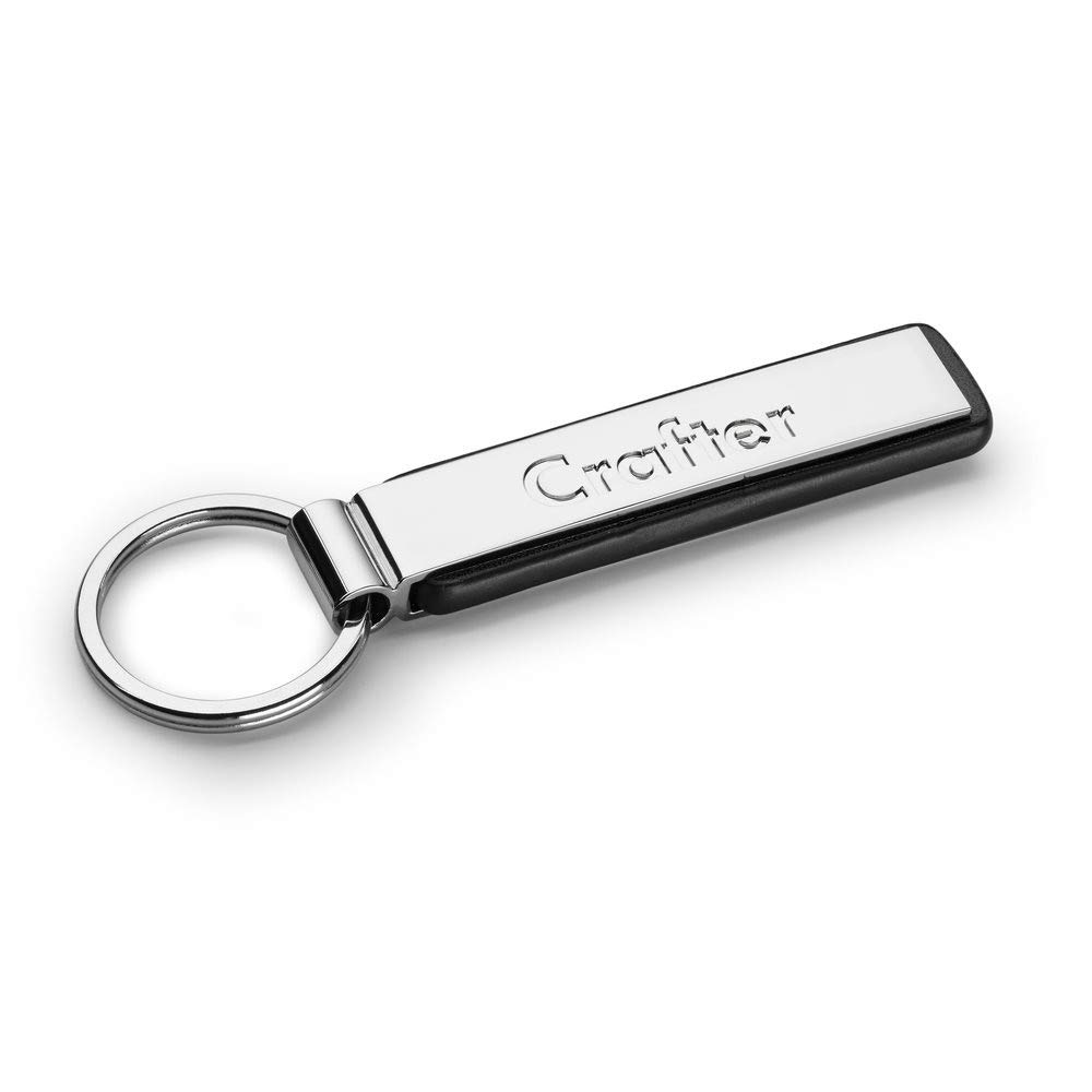 Volkswagen 000087010KYPN Schlüsselanhänger Crafter Schriftzug Keyring Metall Anhänger, silber von Volkswagen