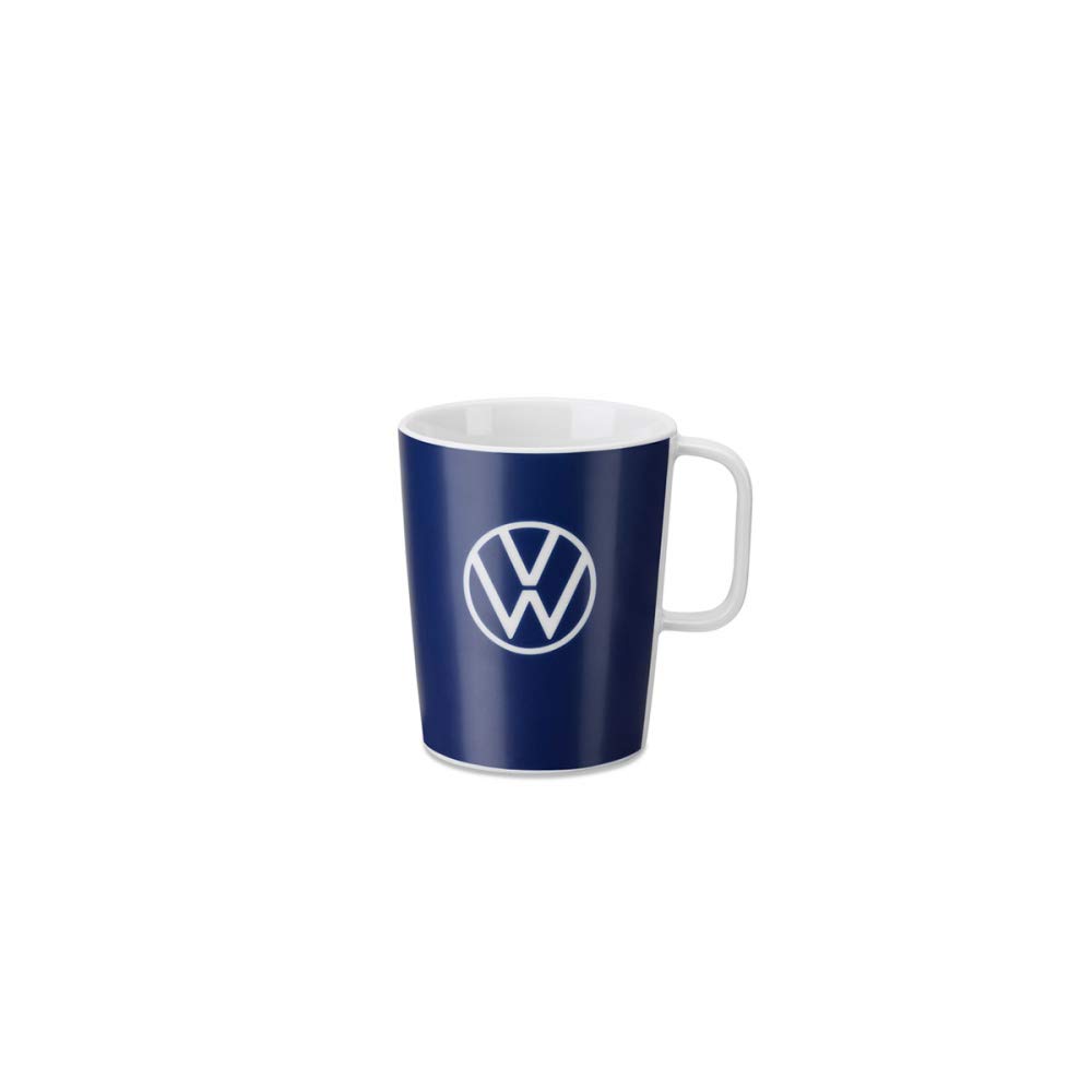 Volkswagen 000069601BR Tasse Becher Kaffeetasse Logo Porzellan blau, mit VW Logo von Volkswagen