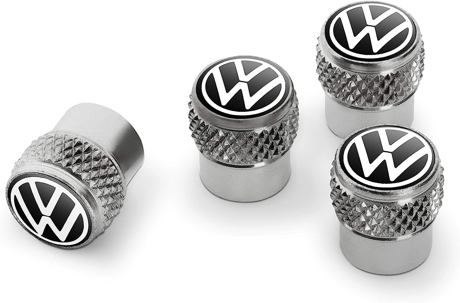 Volkswagen 000071215D Ventilkappen, mit neuem VW Logo, für Gummiventile und Messingventile, Silber Volkswagen 000071215D Ventilkappen, mit neuem VW Logo, für Gummiventile und Messingventile, Silber von Volkswagen