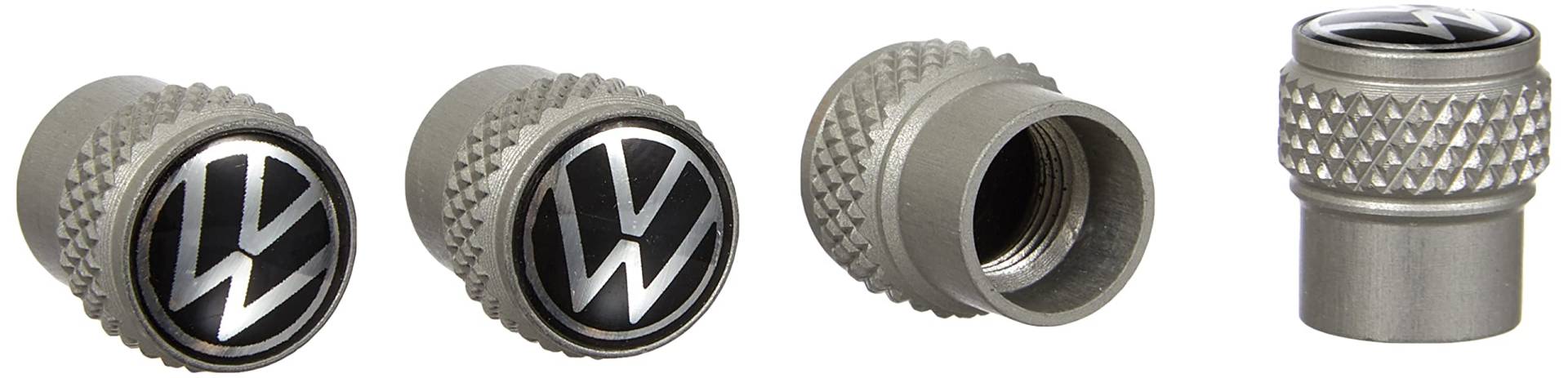 Volkswagen 000071215E Ventilkappen mit VW-Logo für Aluminiumventile, Silber, Universell Volkswagen 000071215E Ventilkappen mit VW-Logo für Aluminiumventile, Silber, Universell von Volkswagen