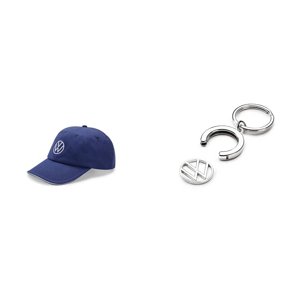 Volkswagen 000084300AT530 Basecap Kappe Cap Baseballcap blau, mit neuem VW Logo 000087010BT Schlüsselanhänger Pfandchip Einkaufswagenchip Keyring Anhänger, mit neuem VW Logo Volkswagen 000084300AT530 Basecap Kappe Cap Baseballcap blau, mit neuem VW Logo 000087010BT Schlüsselanhänger Pfandchip Einkaufswagenchip Keyring Anhänger, mit neuem VW Logo von Volkswagen