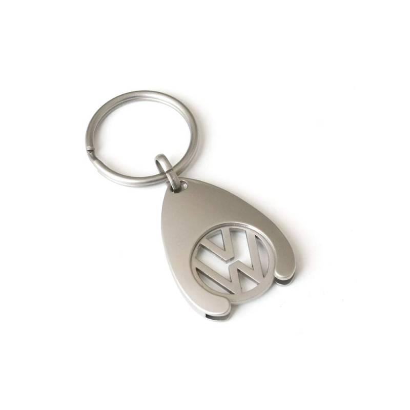 Volkswagen 000087055VAHW Schlüsselanhänger Einkaufswagenchip Keyring Anhänger Coin Chip Silber von Volkswagen