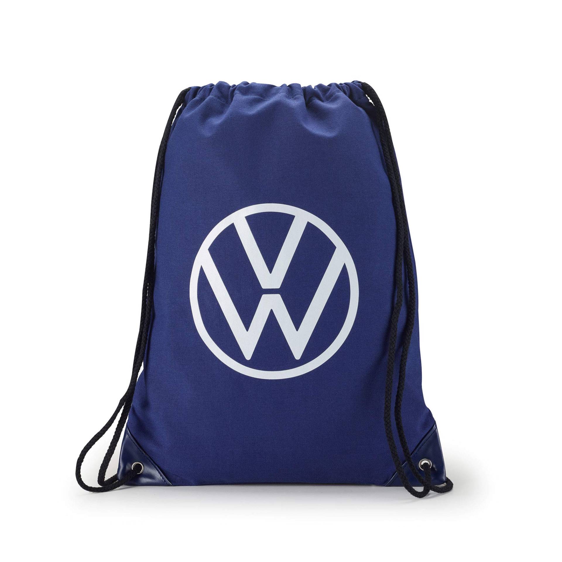 Volkswagen 000087318K Turnbeutel Sportbeutel Tasche Rucksack Beutel, mit neuem VW Logo, blau von Volkswagen