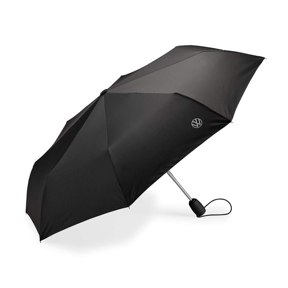 Volkswagen 000087602P Regenschirm Taschenschirm Schirm schwarz, mit neuem VW Logo von Volkswagen