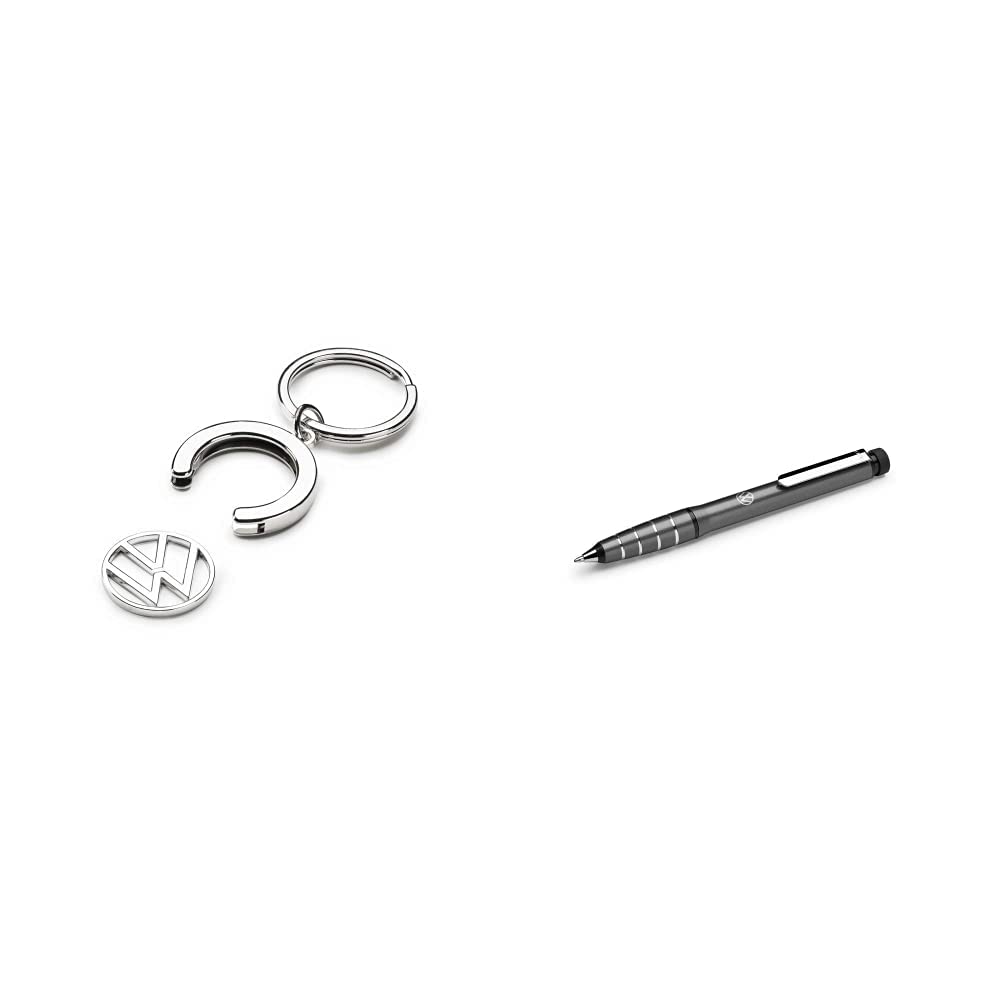 Volkswagen 000087703MH084 Kugelschreiber mit Textmarker & 000087010BT Schlüsselanhänger Pfandchip Einkaufswagenchip Keyring Anhänger, mit neuem VW Logo Volkswagen 000087703MH084 Kugelschreiber mit Textmarker & 000087010BT Schlüsselanhänger Pfandchip Einkaufswagenchip Keyring Anhänger, mit neuem VW Logo von Volkswagen