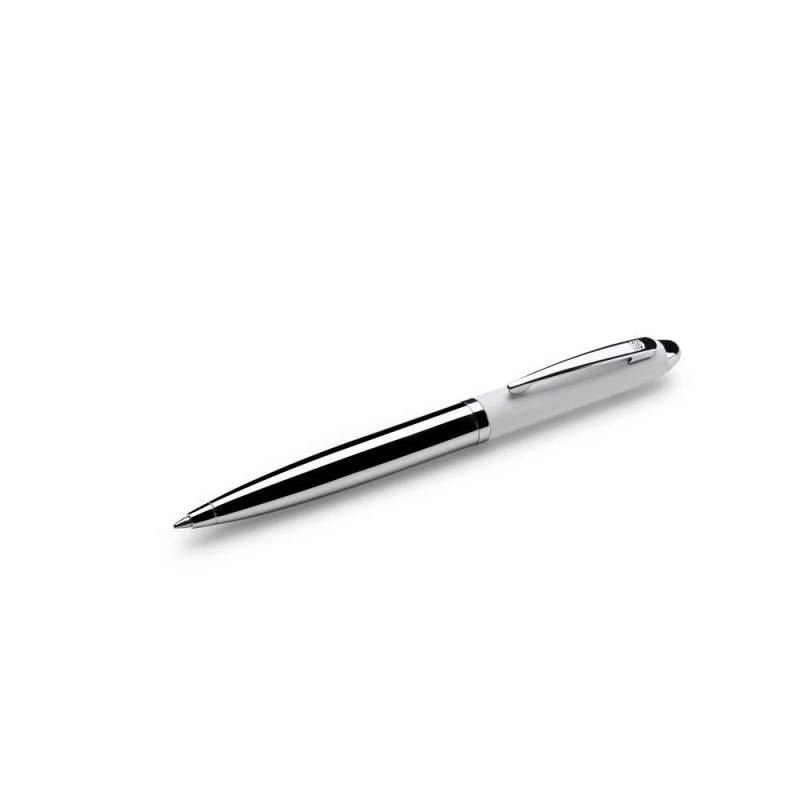 Volkswagen 000087703MQ Kugelschreiber Senator mattweiß Kuli Stift Pen Metall, mit neuem VW Logo in blau von Volkswagen