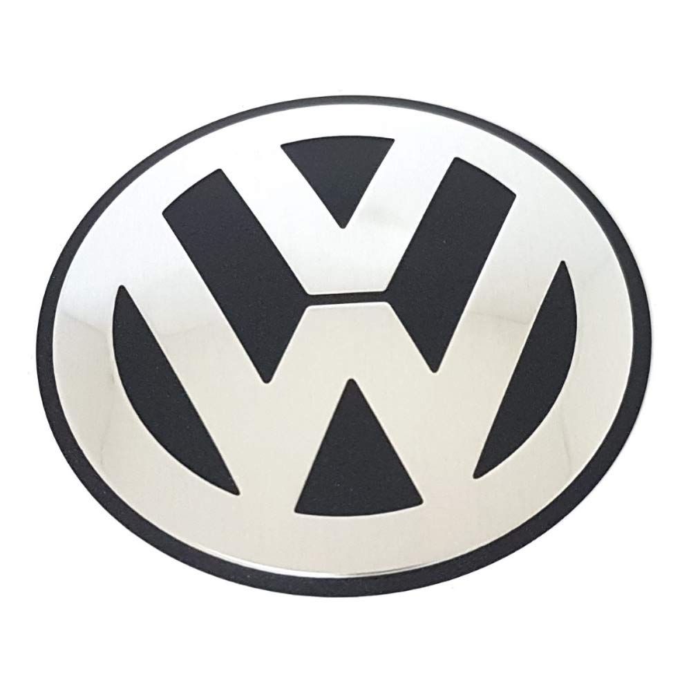 Volkswagen 06F103940 Emblem VW Motorabdeckung Abdeckung Saugrohr Entlüftung Zylinderblock Logo Silber/schwarz von Volkswagen