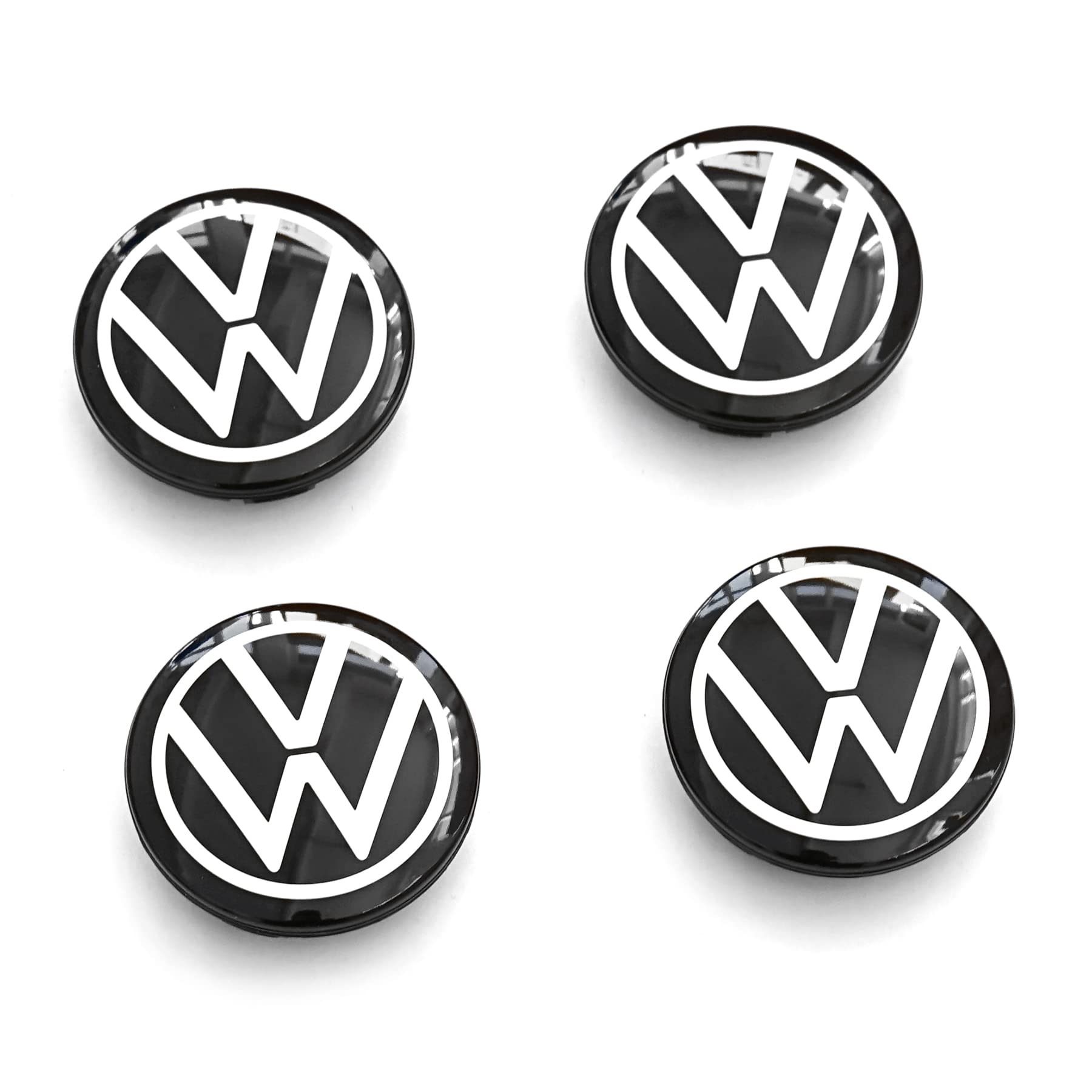 Volkswagen 10A071213 Radnabenkappen (4 Stück) Nabenkappen dynamisch VW Logo Radkappe von Volkswagen