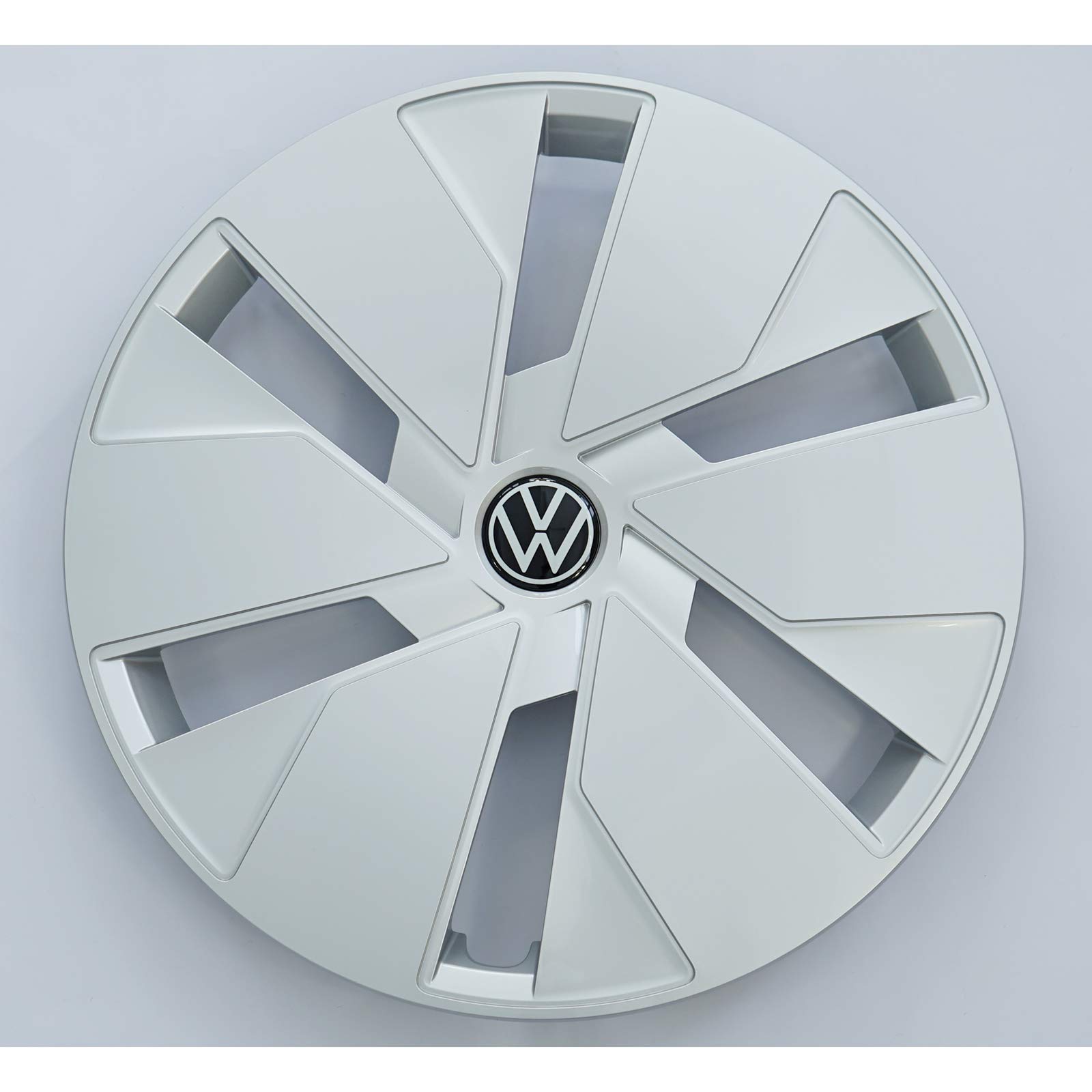 Volkswagen 10A601147WZF Radkappe (1 Stück) Radzierblende 18 Zoll Stahlfelge Radblende, schwarz/Pure White/Silber von Volkswagen