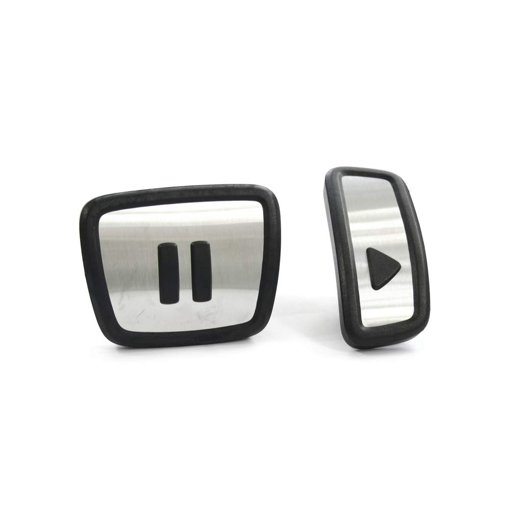 Volkswagen 10A723001 Pedalkappen Play & Pause Design Button Edelstahl Kappen Gaspedal Bremspedal, 2-teilig Volkswagen 10A723001 Pedalkappen Play & Pause Design Button Edelstahl Kappen Gaspedal Bremspedal, 2-teilig von Volkswagen