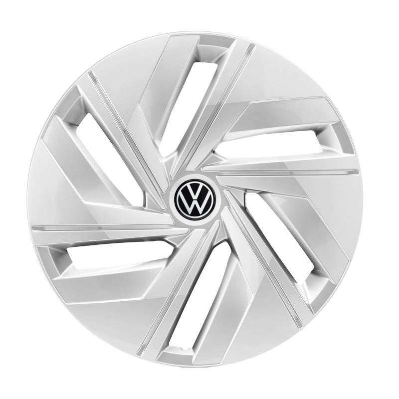 Volkswagen 11A071458WZF Radkappen (4 Stück) Radzierblenden 18 Zoll Stahlfelgen, Silber von Volkswagen