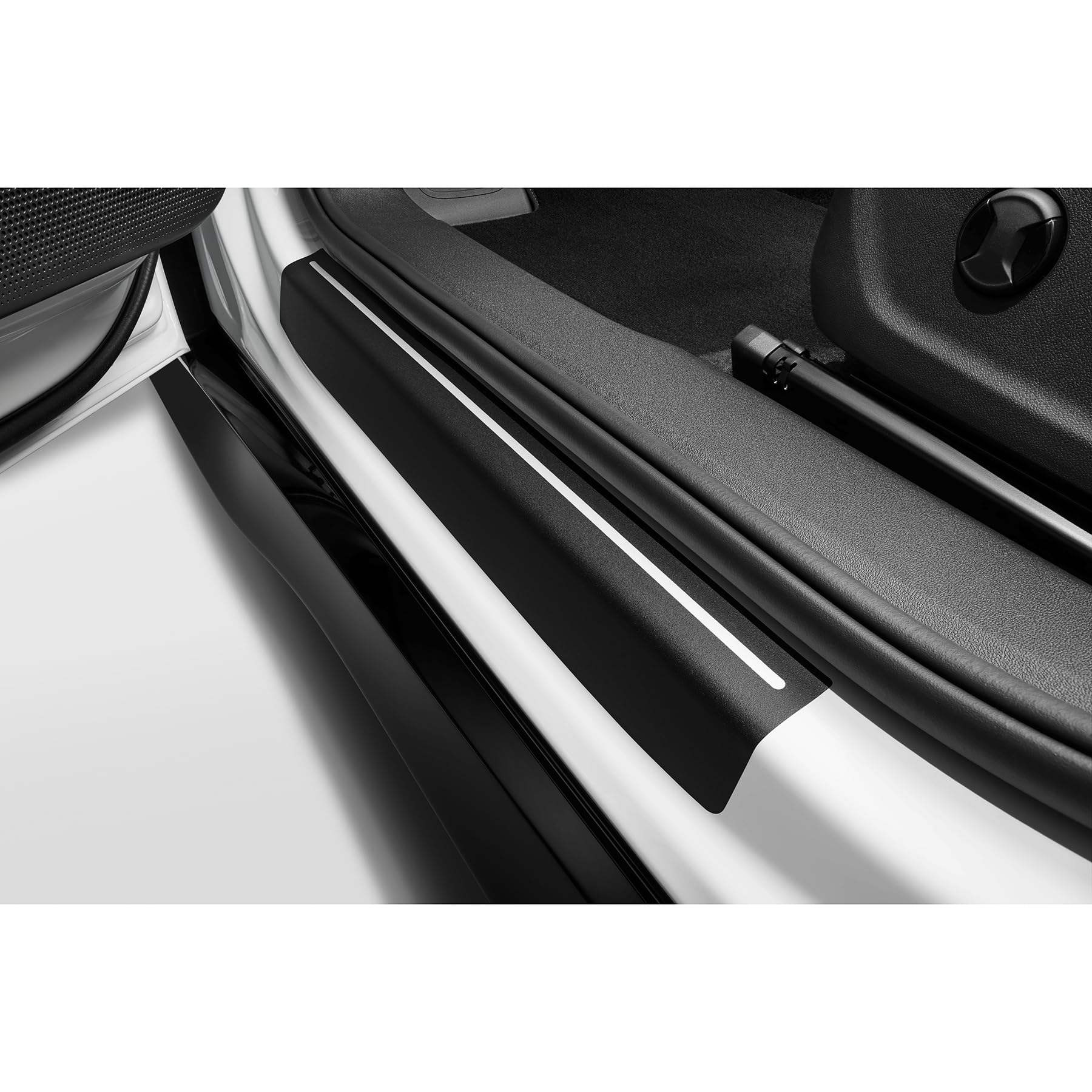 Volkswagen 14A071310ZMD Einstiegsleistenschutzfolie Zierstreifen Lackschutzfolie, schwarz/Silber von Volkswagen