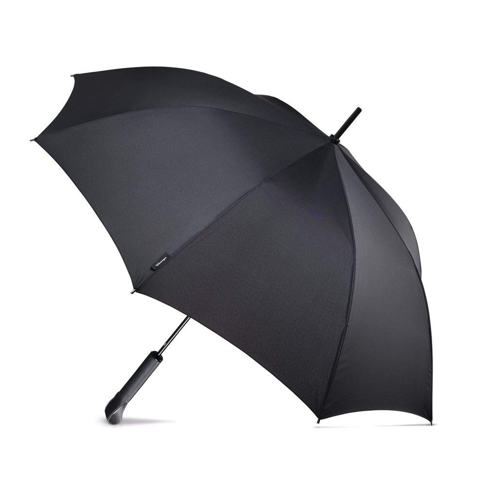 Volkswagen 1KV087602E041 Regenschirm Stockschirm Ledergriff Schirm, schwarz von Volkswagen