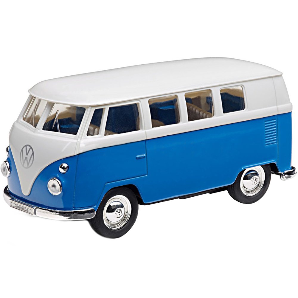 Volkswagen 211087511A Spielzeugauto T1 mit Rückziehfunktion, Blau/Weiß von Volkswagen
