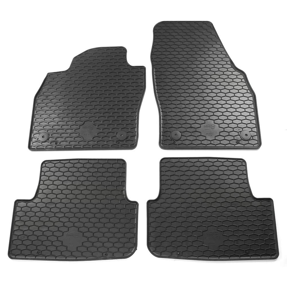 Volkswagen 2G1061550041 Gummi Fußmatten Plus-Qualität 4X Gummimatten v+h, schwarz von Volkswagen