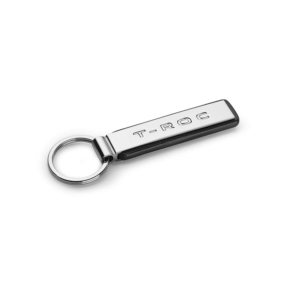 Volkswagen 2GA087010 Schlüsselanhänger Keyring Metall Anhänger silber/schwarz, mit T-Roc Schriftzug Volkswagen 2GA087010 Schlüsselanhänger Keyring Metall Anhänger silber/schwarz, mit T-Roc Schriftzug von Volkswagen