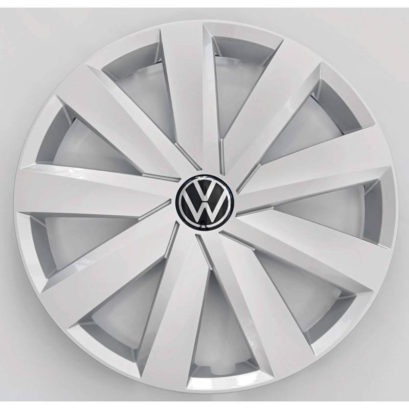 Volkswagen 3G0601147AUWP Radkappe (1 Stück) Radzierkappe Radzierblende 16 Zoll Stahlfelge, Silber von Volkswagen