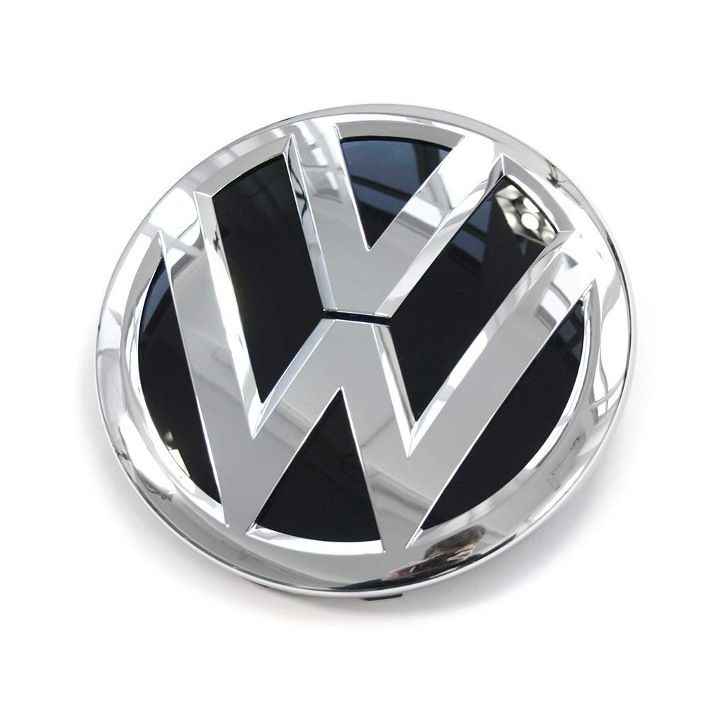 Volkswagen 3G0853601BDPJ Emblem vorn Kühlergrill Emblem Logo Chrom schwarz, ohne Front Assist von Volkswagen