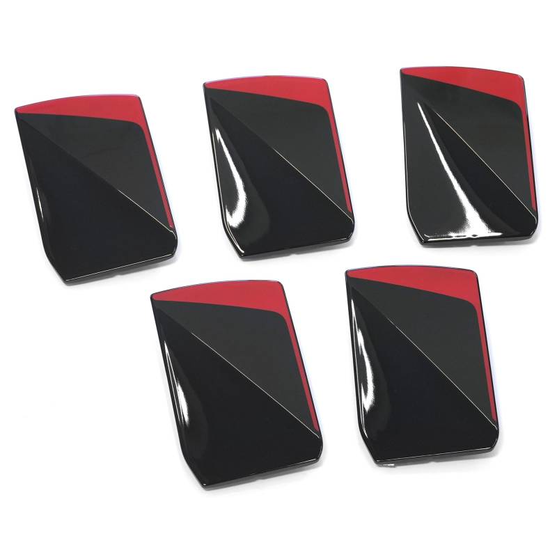 Volkswagen 5H0071214E Felgen-Insert Design Blende Red Blade schwarz/rot *** nur für Facelift *** nur für Original VW Aluminiumfelge Leeds 7.5Jx18 *** von Volkswagen