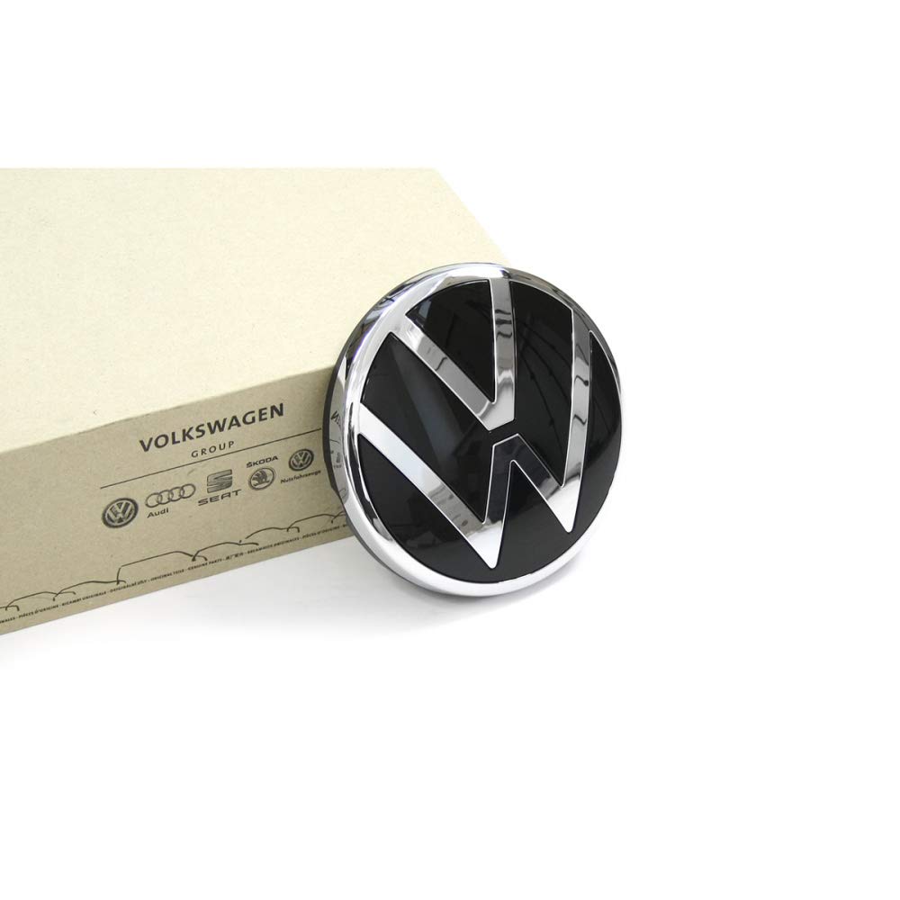 Volkswagen 5H0898633 Emblem Heckklappe Zeichen Logo chrom/schwarz, nur für Fahrzeuge ohne Rückfahrkamera, nur ab Modelljahr 2021 Volkswagen 5H0898633 Emblem Heckklappe Zeichen Logo chrom/schwarz, nur für Fahrzeuge ohne Rückfahrkamera, nur ab Modelljahr 2021 von Volkswagen