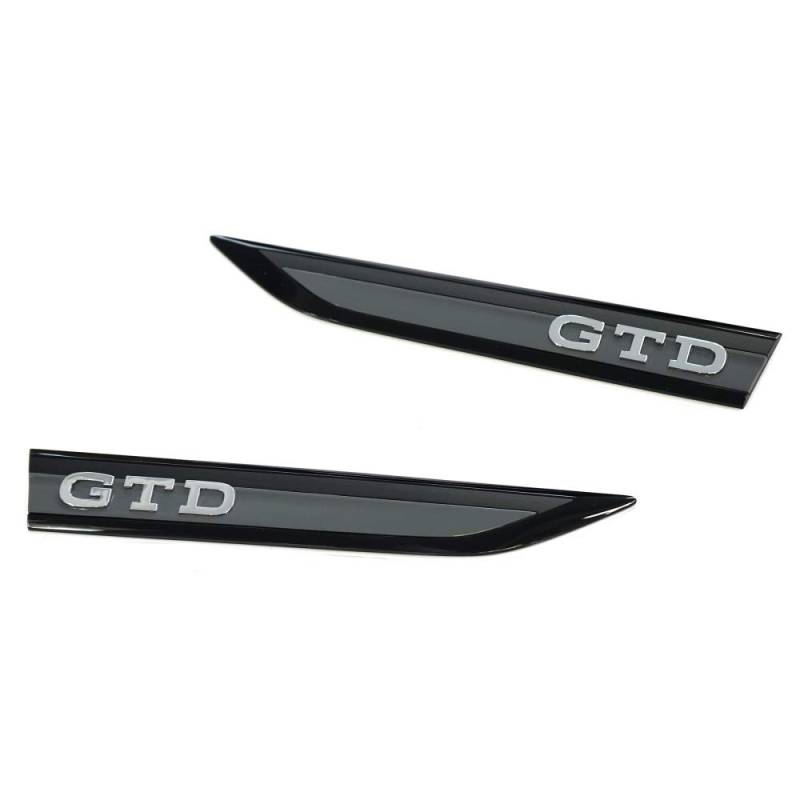 Volkswagen 5H0853688C Plaketten Kotflügel seitlich Emblem Logo, schwarz/grau von Volkswagen
