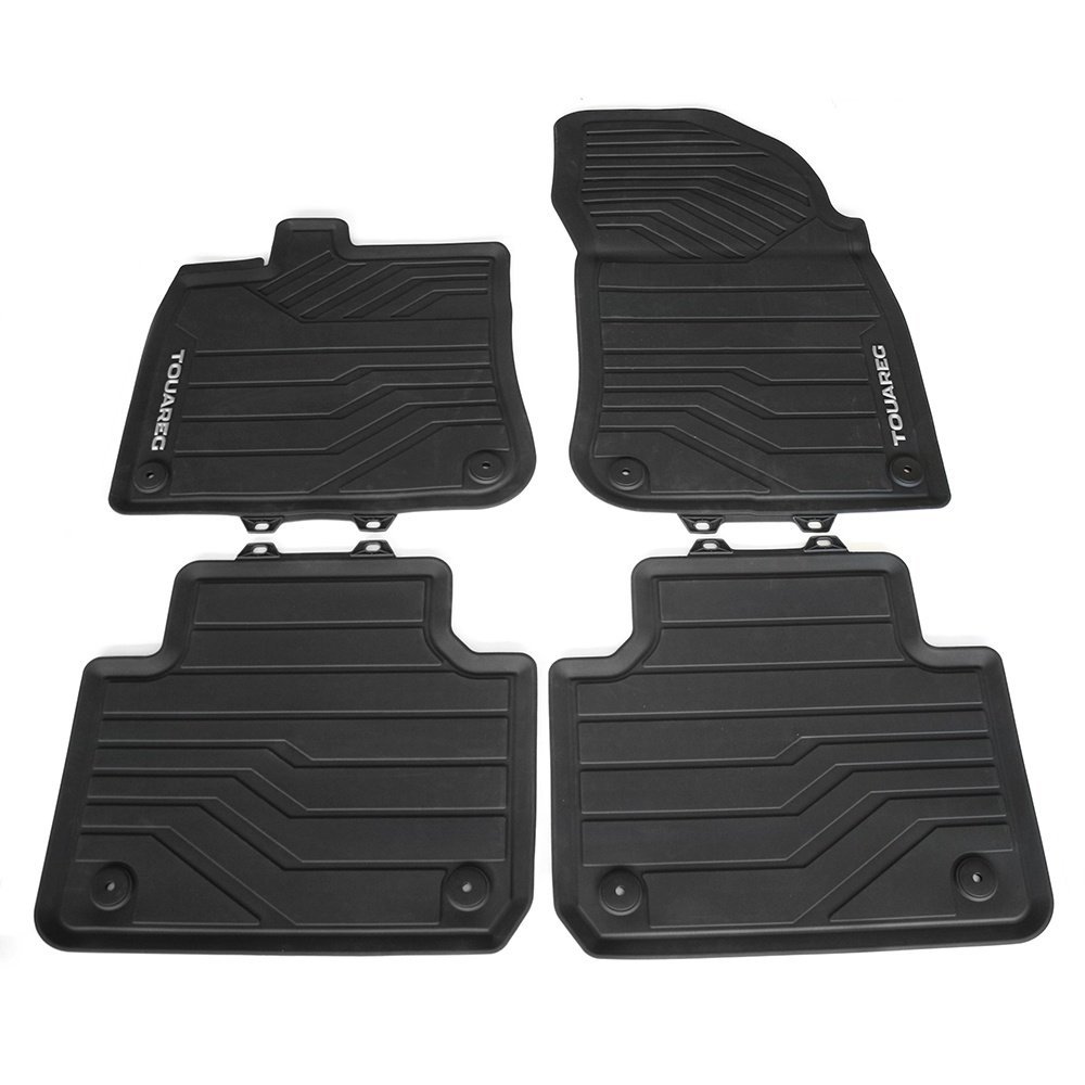 Volkswagen 76106150082V Allwettermatten Gummi Fußmatten Original Gummimatten 4-teilig, schwarz mit Touareg Schriftzug Volkswagen 76106150082V Allwettermatten Gummi Fußmatten Original Gummimatten 4-teilig, schwarz mit Touareg Schriftzug von Volkswagen
