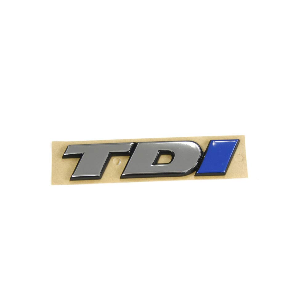 Volkswagen Schriftzug TDI Heckklappe Emblem Logo, Chrom/blau von Volkswagen