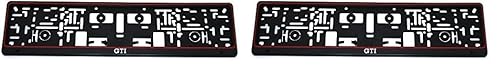 Volkswagen Classic Parts Original VW GTI Kennzeichenhalter Nummernschild Halterung Tuning (Packung mit 2) von Volkswagen