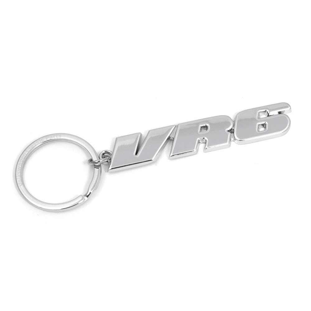 Volkswagen ZCP902855 Schlüsselanhänger VR6 Anhänger Keyring Schlüsselring, Chrom/Silber von Volkswagen