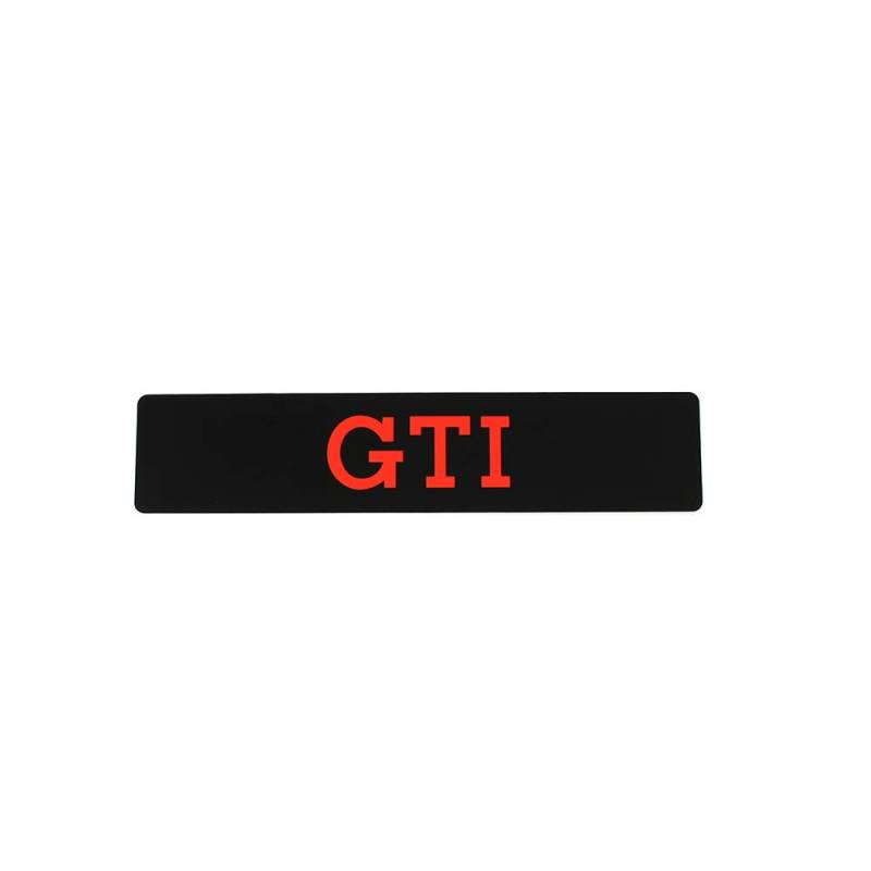 Volkswagen Classic Parts ZCP902990 Kennzeichenschild GTI Design Nummernschild Kennschild Schwarz/Rot von Volkswagen