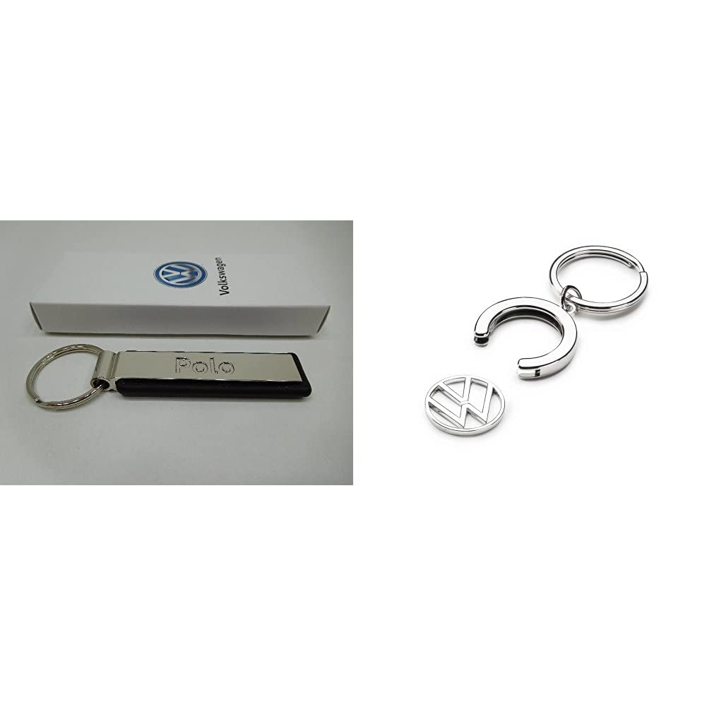 Volkswagen VW Metall Schlüsselanhänger Polo Key Ring Kollektion & 000087010BT Schlüsselanhänger Pfandchip Einkaufswagenchip Keyring Anhänger, mit neuem VW Logo Volkswagen VW Metall Schlüsselanhänger Polo Key Ring Kollektion & 000087010BT Schlüsselanhänger Pfandchip Einkaufswagenchip Keyring Anhänger, mit neuem VW Logo von Volkswagen