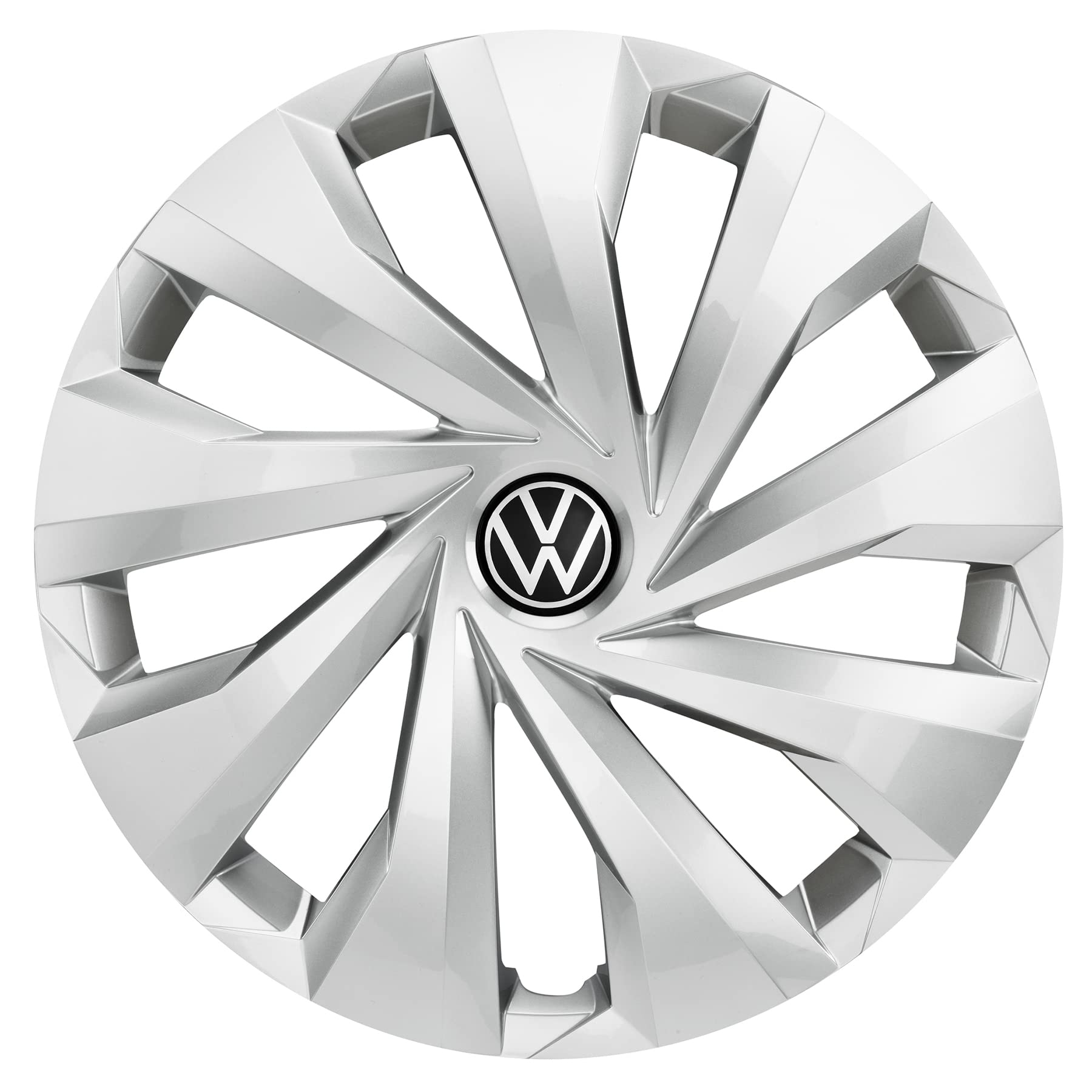 Volkswagen 2G0071455AUWP Radzierblenden 15 Zoll Stahlfelgen 4X Radkappen Radblenden, Silber von Volkswagen