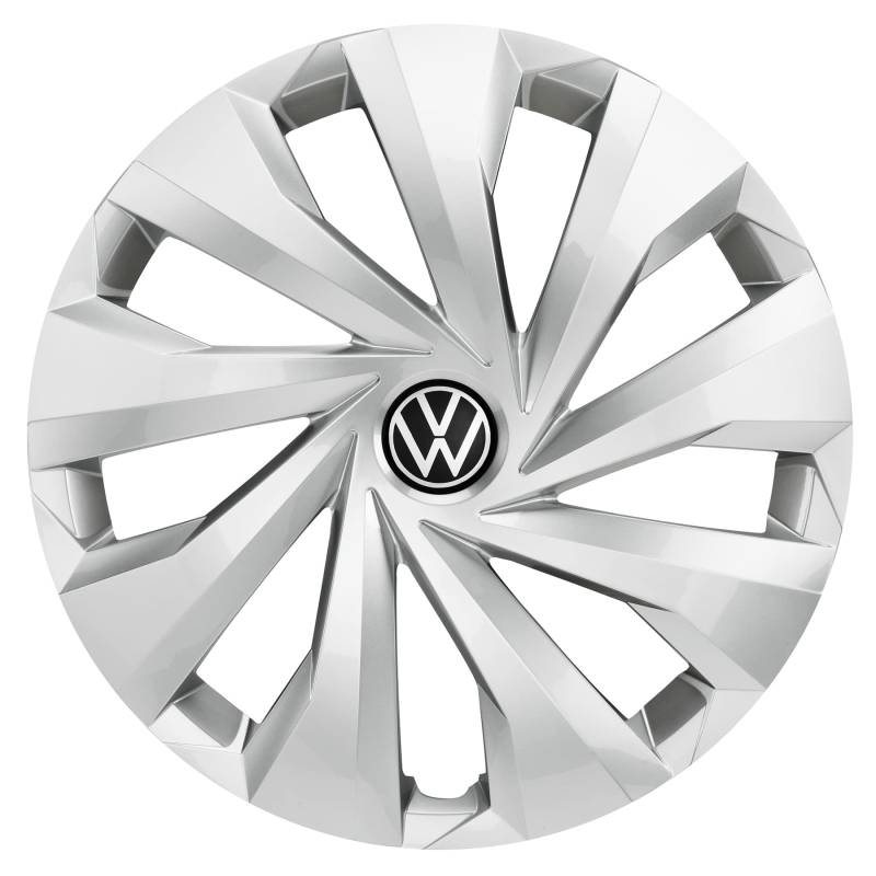 Volkswagen 2G0071455AUWP Radzierblenden 15 Zoll Stahlfelgen 4X Radkappen Radblenden, Silber von Volkswagen
