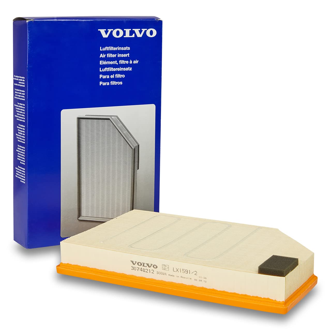Original Volvo Luftfilter 30748212 für Volvo S80 (07-) V70 (08-) von Volvo