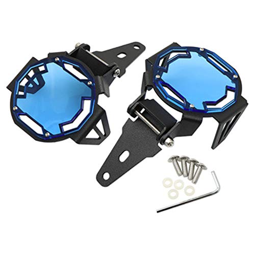 Voragrl 2 Stück für R1200GS F800GS R1250GS F850GS F750GS ADV Motorrad Flippable Nebelscheinwerfer Schutz Schutz Lampe Abdeckung Blau von Voragrl