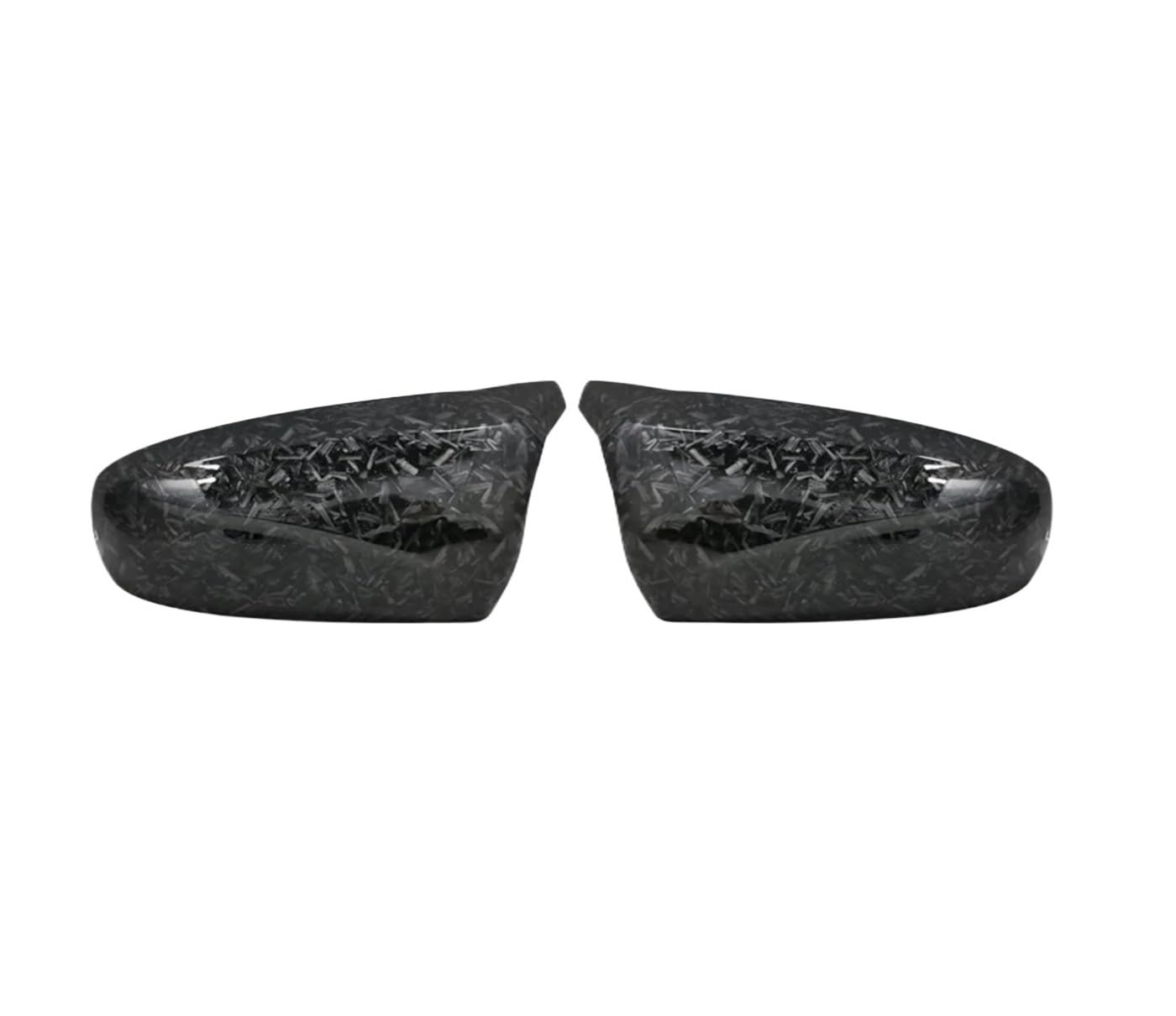Spiegelkappenabdeckung 2 Stück Seitenflügel-Rückspiegel Modifiziertes Auto-Styling Leuchtend Schwarze Spiegelabdeckkappen Mit Carbonfaser-Muste Für X5 E70 Für X6 E71 Außenspiegelabdeckungen(Forged Car von Voseto