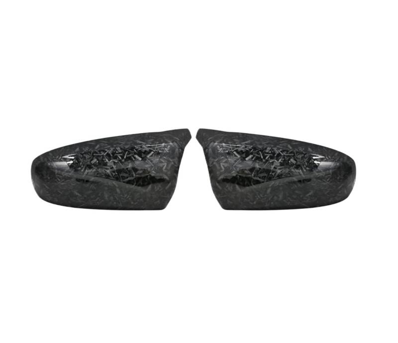 Spiegelkappenabdeckung 2 Stück Seitenflügel-Rückspiegel Modifiziertes Auto-Styling Leuchtend Schwarze Spiegelabdeckkappen Mit Carbonfaser-Muste Für X5 E70 Für X6 E71 Außenspiegelabdeckungen(Forged Car von Voseto