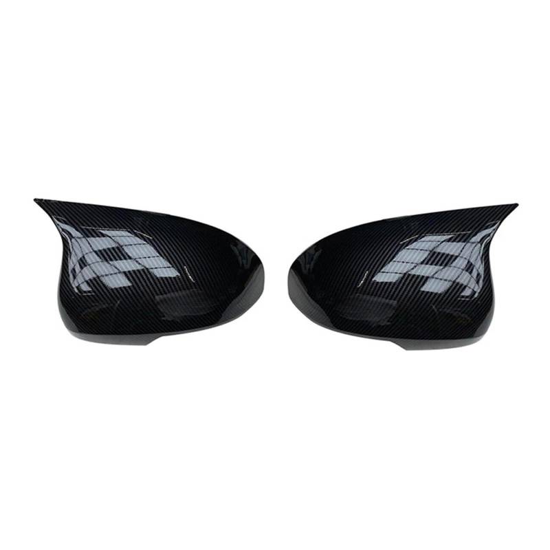 Spiegelkappenabdeckung Für Toyota Für Mark X Reiz Rückspiegel Seitenspiegel Abdeckung Flügelkappe Außentür Rückansicht Gehäuseverkleidung Carbonfaser-Optik Schwarz Außenspiegelabdeckungen(Replace Type von Voseto