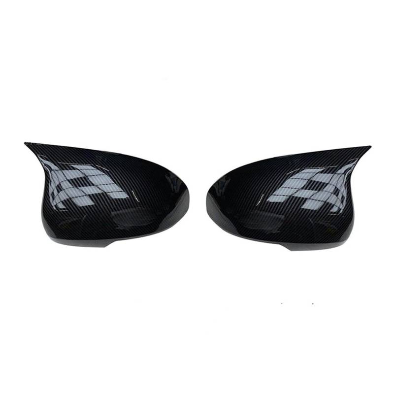 Spiegelkappenabdeckung Für Toyota Für Mark X Reiz Rückspiegel Seitenspiegel Abdeckung Flügelkappe Außentür Rückansicht Gehäuseverkleidung Carbonfaser-Optik Schwarz Außenspiegelabdeckungen(Add-on Type von Voseto