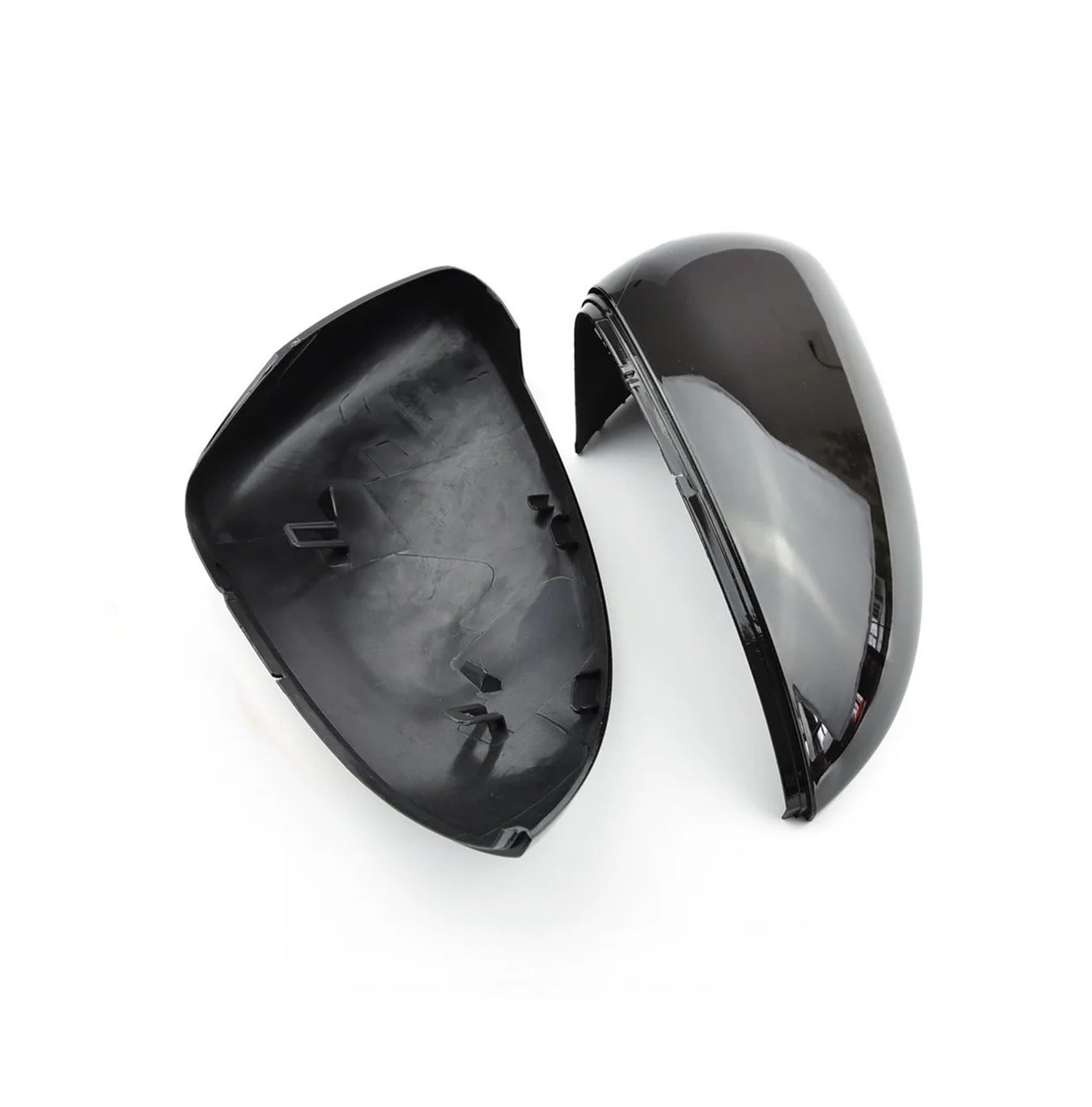Spiegelkappenabdeckung Rückspiegelabdeckung Seitenflügel Rückspiegelgehäuseabdeckungen Schwarz Glänzend Für VW Für Golf 7 MK7 MK7.5 Für GTI R Für GTE Außenspiegelabdeckungen(Bright Black) von Voseto