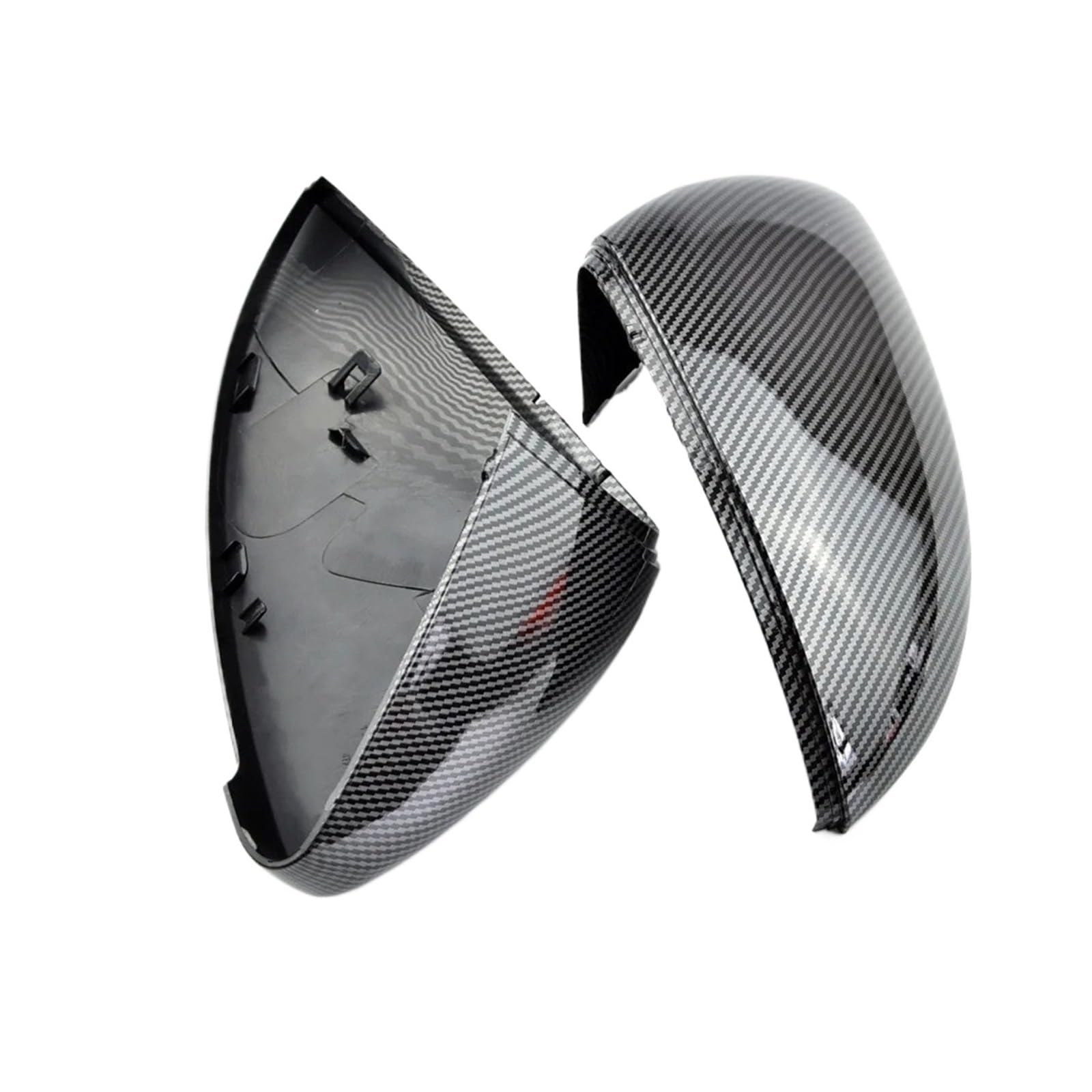 Spiegelkappenabdeckung Rückspiegelabdeckung Seitenflügel Rückspiegelgehäuseabdeckungen Schwarz Glänzend Für VW Für Golf 7 MK7 MK7.5 Für GTI R Für GTE Außenspiegelabdeckungen(Carbon Look) von Voseto